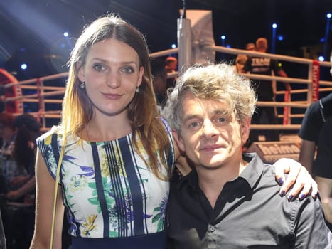 Actress Berit Möller and actor - Zack - Volker Michalowski at SAT1 Ran - Boxing on 16.07.2016 in the Max-Schmeling-Halle Berlin