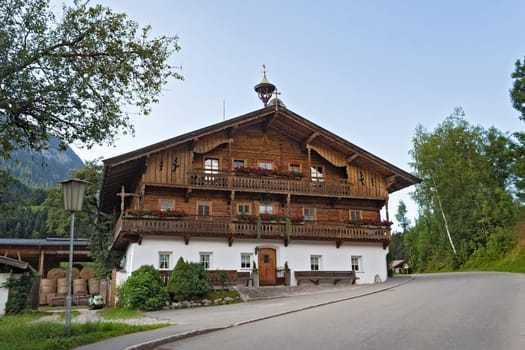old farmhouse in the region wilder Kaiser, Tirol, Austria