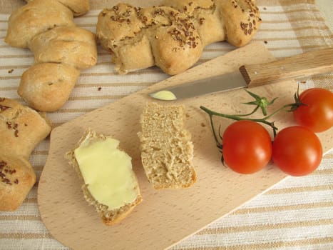 Epi Baguette with Butter