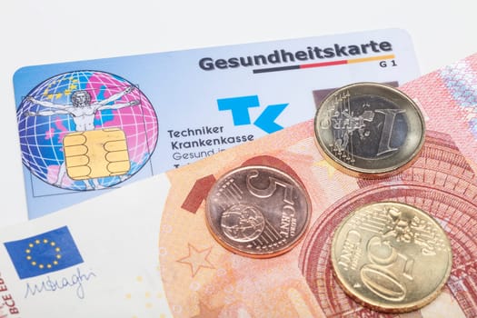 Health card and money