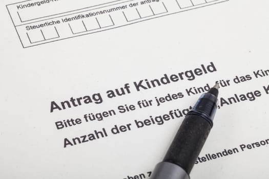 Application for child benefit