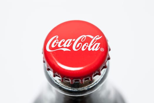 Coca Cola logo on bottle cap