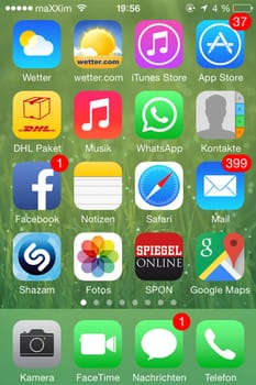 Many apps on smartphone