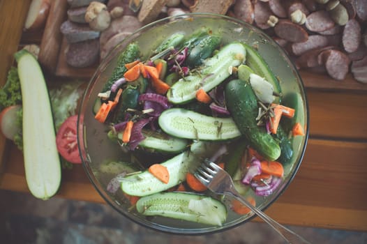 pickled cucumbers in the countryside dinner