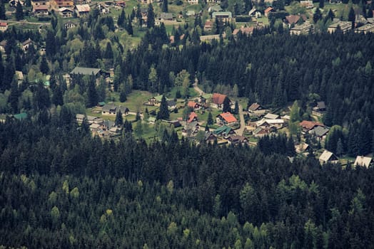 aerial view of harrachov,czech repiblic,europe
