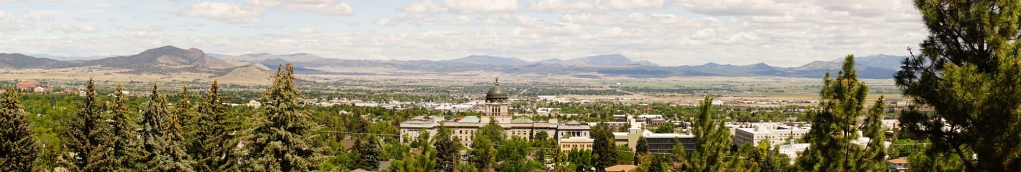 Helena Montana Capital Building with mountain background