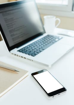 phone blank screen on workspace table