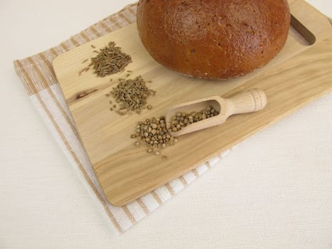 Rye bread with cumin,coriander and anise