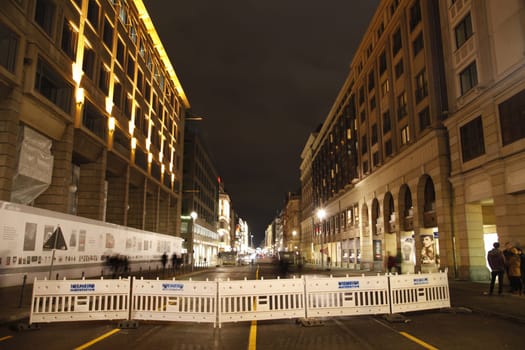 Barrier on Friedrichstraße in Berlin