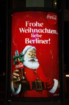 advertising of coca cola for christmas in berlin