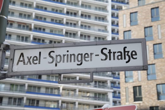 axel-springer-straße street sign in berlin