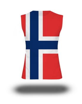 athletic sleeveless shirt with Norway flag