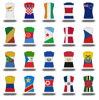 compilation of nationals flag shirt icon on white background part 3 \ 10