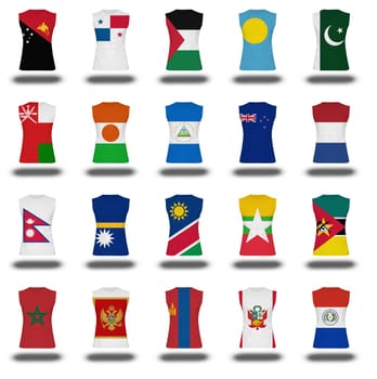compilation of nationals flag shirt icon on white background part 7 \ 10