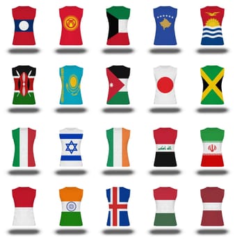 compilation of nationals flag t icon on the white background part 5 \ 10