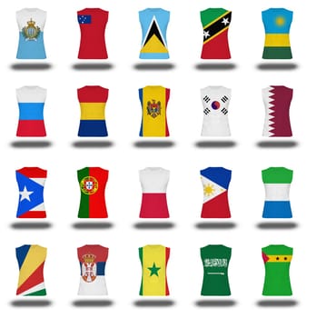 compilation of nationals flag shirt icon on white background part 8 \ 10