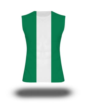 athletic sleeveless shirt with nigeria flag