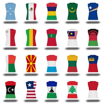 compilation of nationals flag shirt icon on white background part 6 \ 10