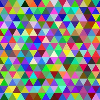Abstract colorful geometric seamless pattern of triangles