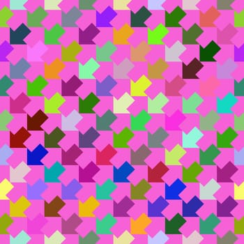 Abstract colorful geometric seamless pattern with arrows