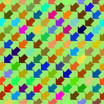 Abstract colorful geometric seamless pattern with arrows