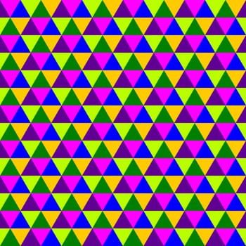 Abstract multicolored geometric seamless pattern with triangles