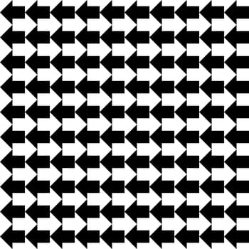 Arrows seamless geometric pattern in black and white colors