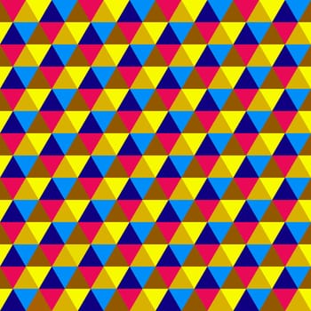 Abstract multicolored geometric seamless pattern of triangles