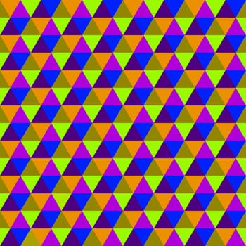 Abstract multicolored geometric seamless pattern with triangles