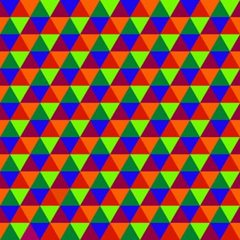 Abstract multicolored geometric seamless pattern of triangles