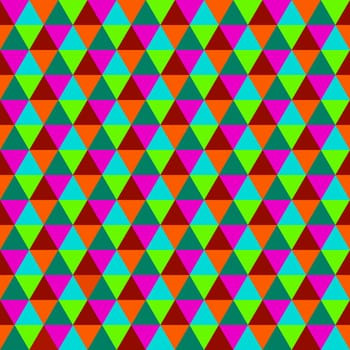 Abstract multicolored geometric seamless pattern of triangles