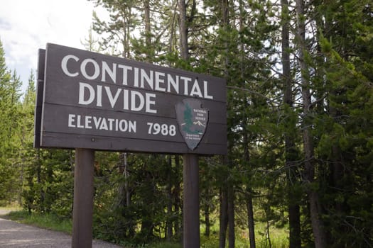 This sign tells you that you are on the Continental Divide