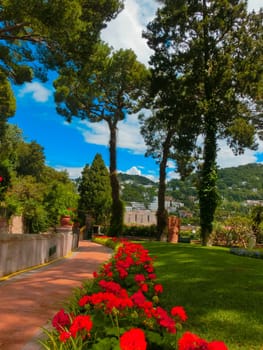Bautiful public garden in Capri island, Italy