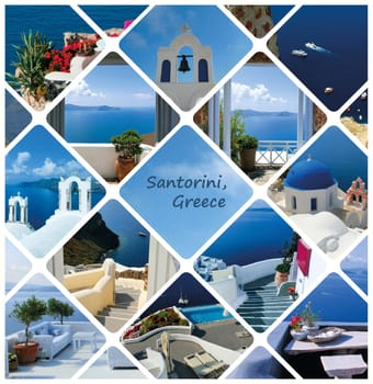 The traditional architecture of Oia village on Santorini island, Greece