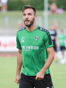 Kenan Karaman (-26- Hannover 96 2.Bundesliga season 2016-17 ) at the friendly match FC Erzgebirge Aue - Hannover 96 on 27.7.2016 in the Friedensstadion Halberstadt