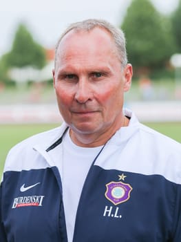 President Helge Leonhardt ( FC Erzgebirge Aue 2.Bundesliga season 2016-17 ) at the friendly match FC Erzgebirge Aue - Hannover 96 on 27.7.2016 in the Friedensstadion Halberstadt