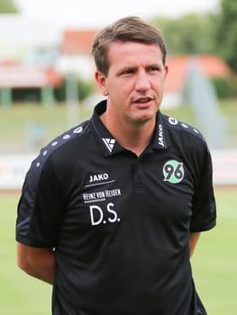 Head coach Daniel Stendel ( Hannover 96 2.Bundesliga-Saison 2016-17 ) at the friendly match FC Erzgebirge Aue - Hannover 96 on 27.July 2016 in the Friedensstadion Halberstadt