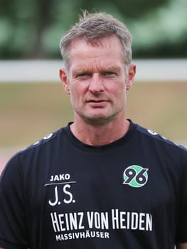 Goalkeeping coach Jörg Sievers (Hannover 96 2.Bundesliga season 2016-17 ) at the friendly match FC Erzgebirge Aue - Hannover 96 on 27.7.2016 in the Friedensstadion Halberstadt