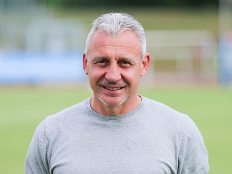 Head coach Pavel Dotchev (FC Erzgebirge Aue 2.Bundesliga-Season 2016-17 ) at the friendly match FC Erzgebirge Aue - Hannover 96 on July 27,2016 in the Friedensstadion Halberstadt