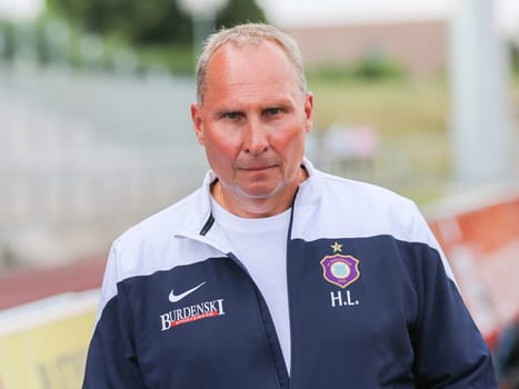President Helge Leonhardt ( FC Erzgebirge Aue 2.Bundesliga season 2016-17 ) at the friendly match FC Erzgebirge Aue - Hannover 96 on 27.7.2016 in the Friedensstadion Halberstadt