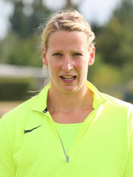 German discus thrower Julia Fischer (SCC Berlin) at the Schönebecker SoleCup 2016 in Schönebeck/Elbe