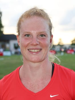 German hammer thrower Betty Heidler (LG Eintracht Frankfurt) at the Schönebecker SoleCup 2016 in Schönebeck/Elbe