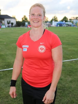 German hammer thrower Betty Heidler (LG Eintracht Frankfurt) at the Schönebecker SoleCup 2016 in Schönebeck/Elbe