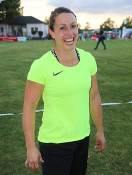 German hammer thrower Kathrin Klaas (LG Eintracht Frankfurt) at the Schönebecker SoleCup 2016 in Schönebeck/Elbe