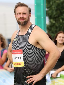German discus thrower Robert Harting (SCC Berlin) at the Schönebecker SoleCup 2016 in Schönebeck/Elbe