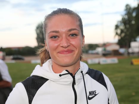 German hammer thrower Charlene Woitha (SCC Berlin) at the Schönebecker SoleCup 2016 in Schönebeck/Elbe
