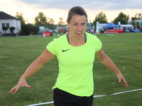 German hammer thrower Kathrin Klaas (LG Eintracht Frankfurt) at the Schönebecker SoleCup 2016 in Schönebeck/Elbe