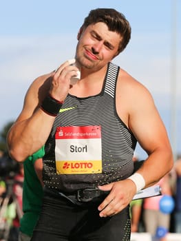 German shot putter David Storl (SC DHfK Leipzig at the Schönebecker SoleCup 2016 in Schönebeck/Elbe