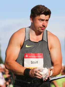 German shot putter David Storl (SC DHfK Leipzig at the Schönebecker SoleCup 2016 in Schönebeck/Elbe