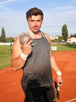 German shot putter David Storl (SC DHfK Leipzig at the Schönebecker SoleCup 2016 in Schönebeck/Elbe